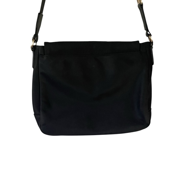 Karl Lagerfeld Paris Cara Black Nylon Crossbody Messenger Bag - Picture 7 of 8